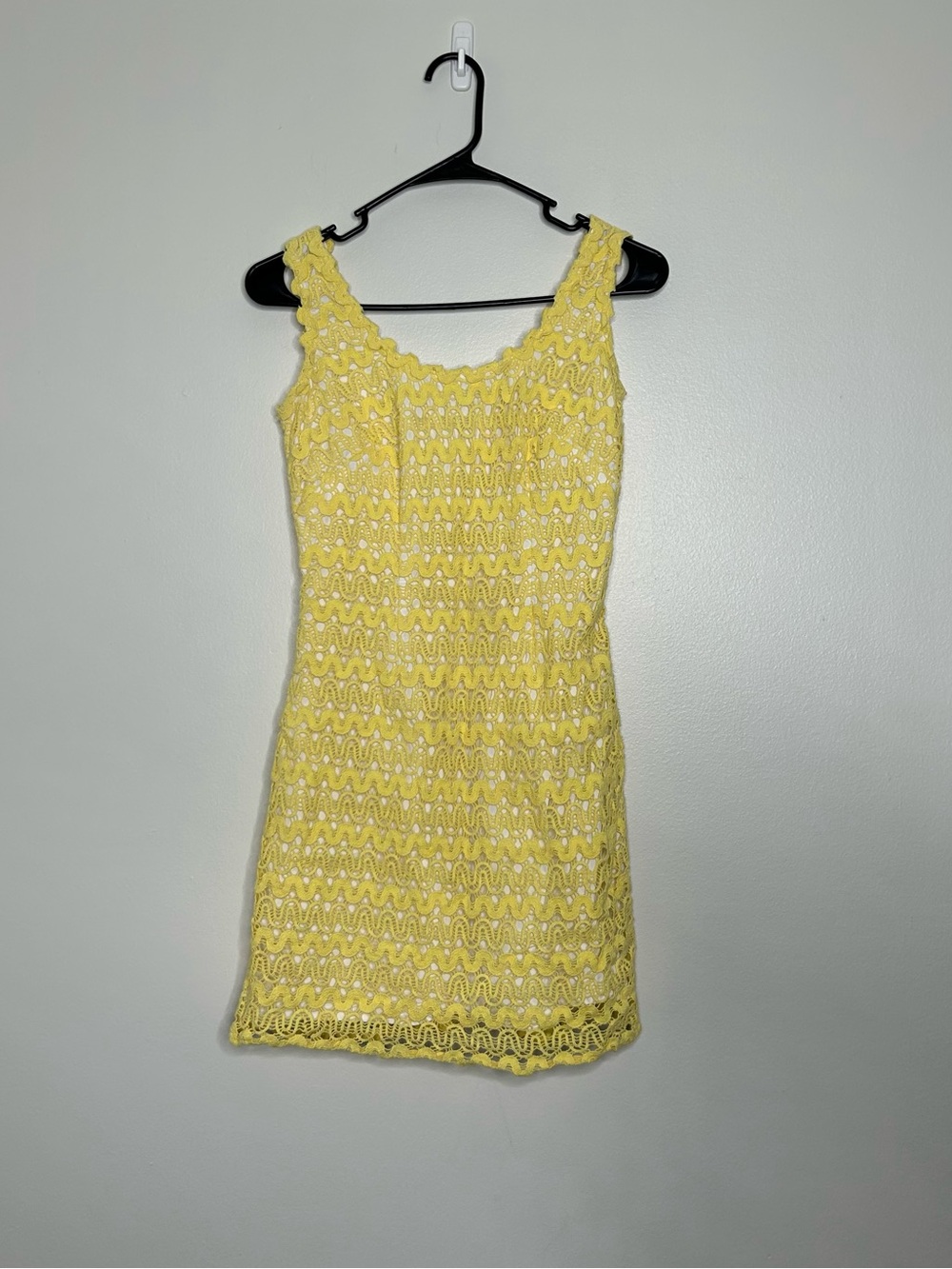 Lilly Pulitzer Yellow Crochet Mini Dress